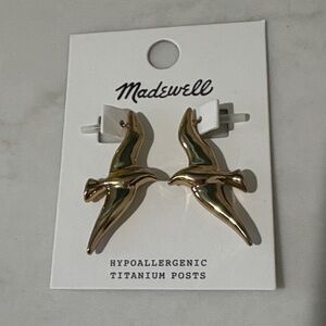 NWT Madewell Gold Sparrow Statement Earrings